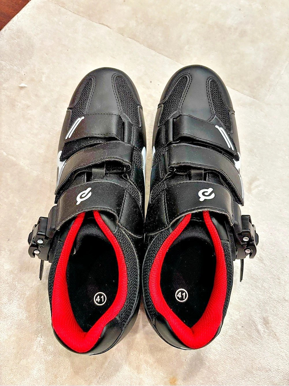 Peloton Original Cycling Shoes Black & Red EU 41